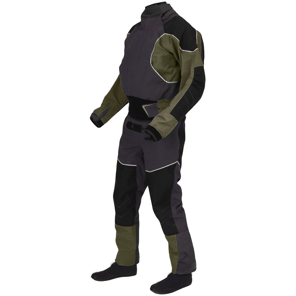 Kayak Drysuit for Men, Latex Cuff and Splash Collar, Ocean River Paddling, Kayaking Surfing Suits, MD36