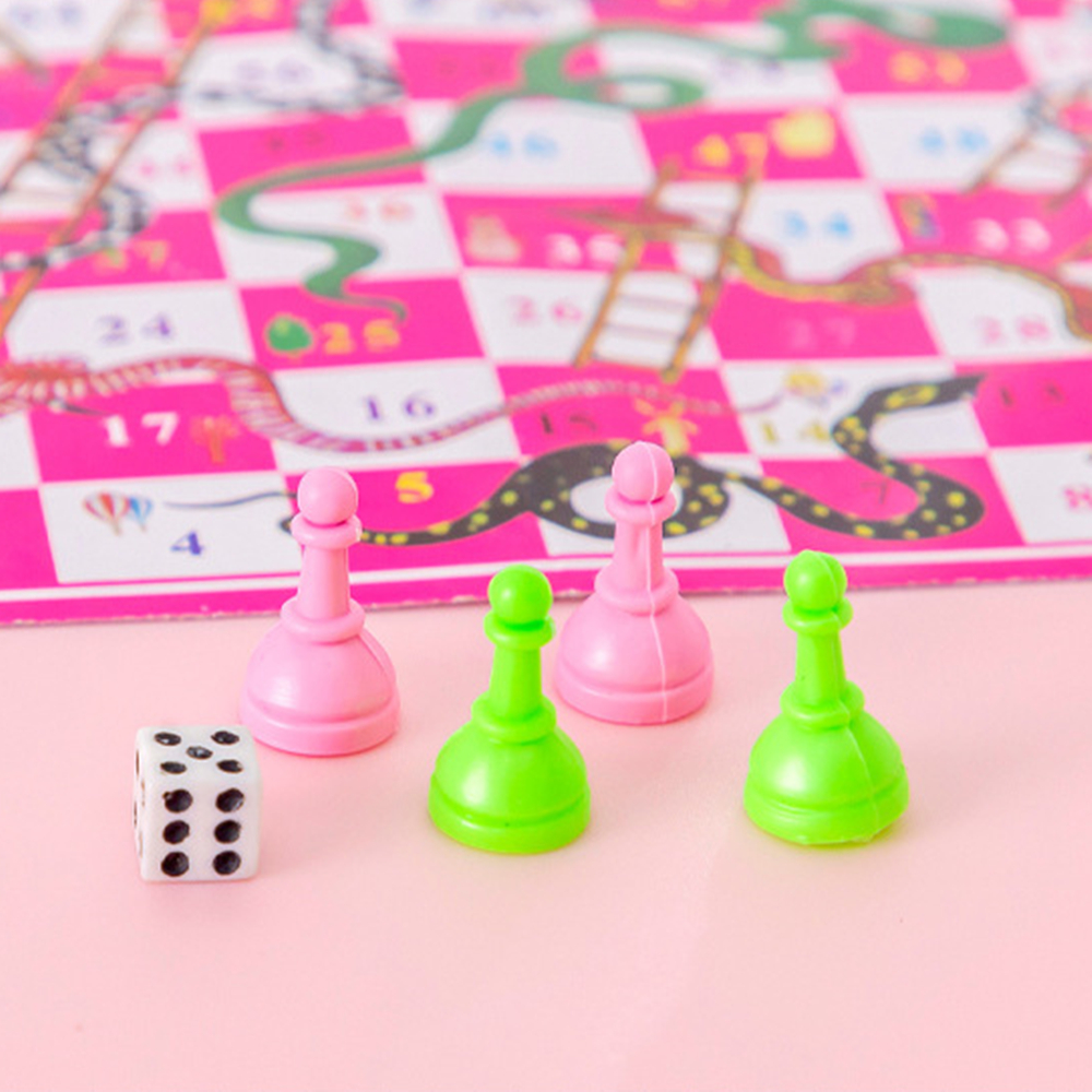 12PC Snake Ladder Paper Portable Flying Board Game Kids Birthday Party Gifts Souvenirs Kindergarten Rewards Back to School Gifts