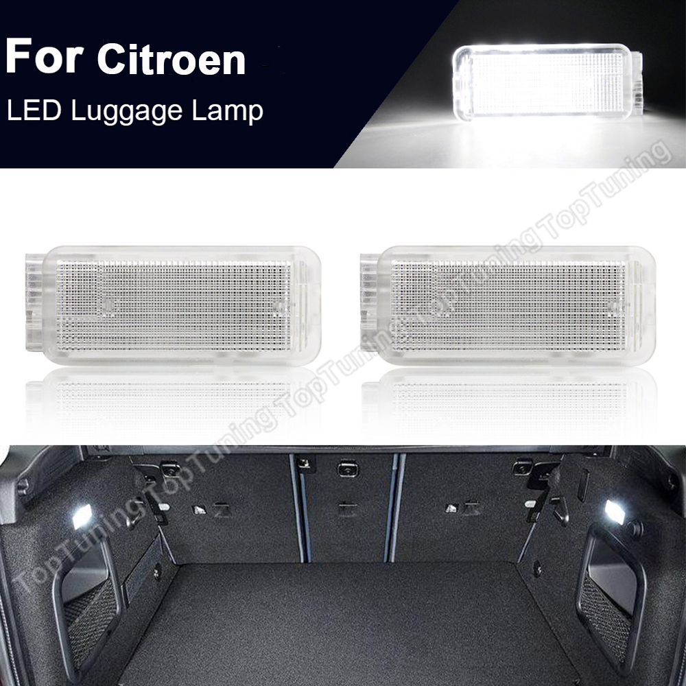 For Citroen C2 C3 C4 C5 C6 C8 DS3 2x Led Luggage Trunk Compartment Light Footwell Glove Box Interior Lamp