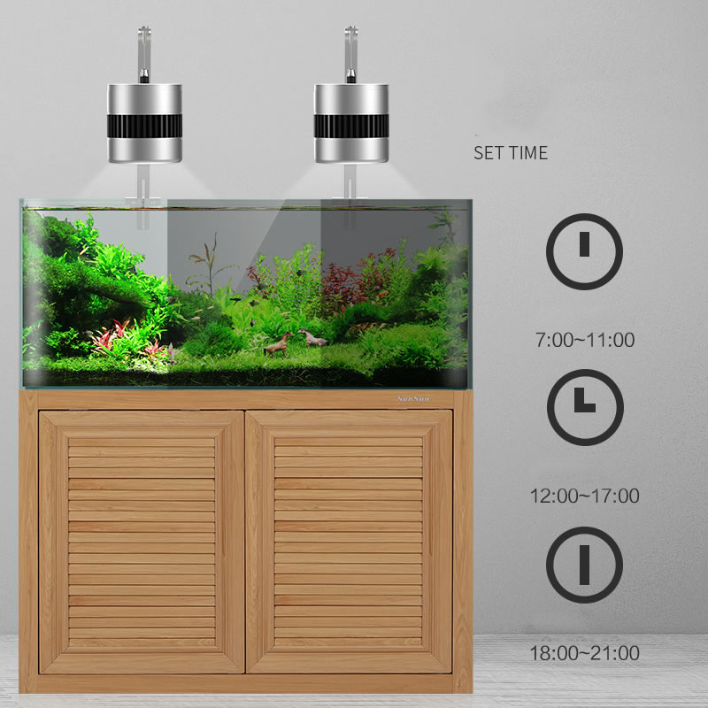 SUNSUN ADT 110C 220C 350C Series Tube Shape Adjustable Lighting Aquatic Tank LED Aquarium Full Spectrum Algae Aquarium LED Light