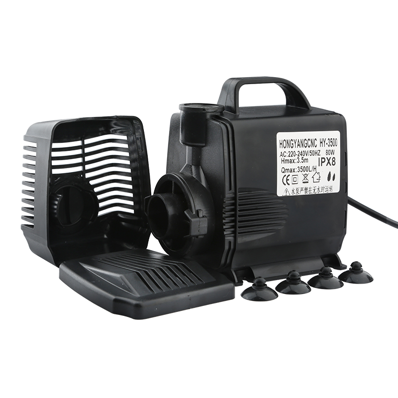 Aquarium Water Pump 80w Submersible Pump 3500l/H Fish Pond Filter Fountain Pump Cnc Router Laser Engraving Spindle Motor Cooling