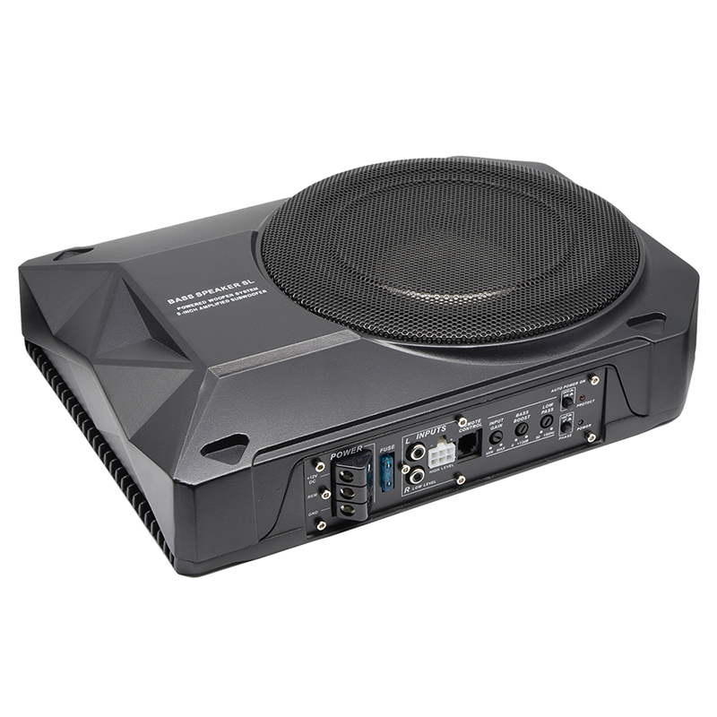 8 Inch Car Audio Speakers Music System In The Car Active Subwoofer Under Seat for Car Under Woofer Aluminum Body Pro Bass Hron