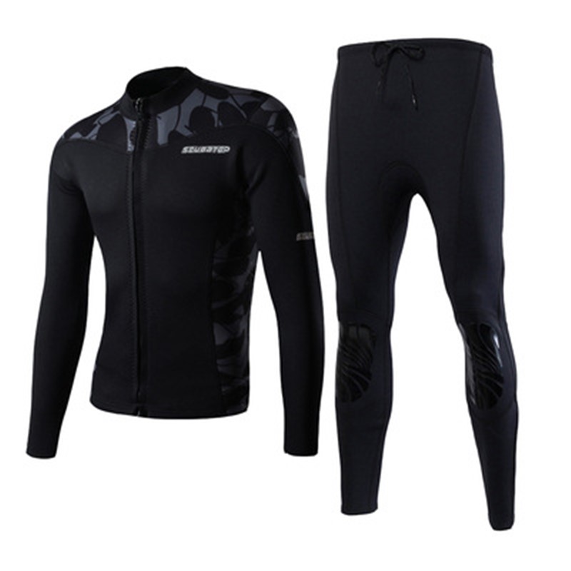 2.5mm Freedive Wetsuit Neoprene Split Cool Diving Suit Men Long Sleeve Thermal Surfing Swimsuit Scuba Surfing Fishing Suit Male