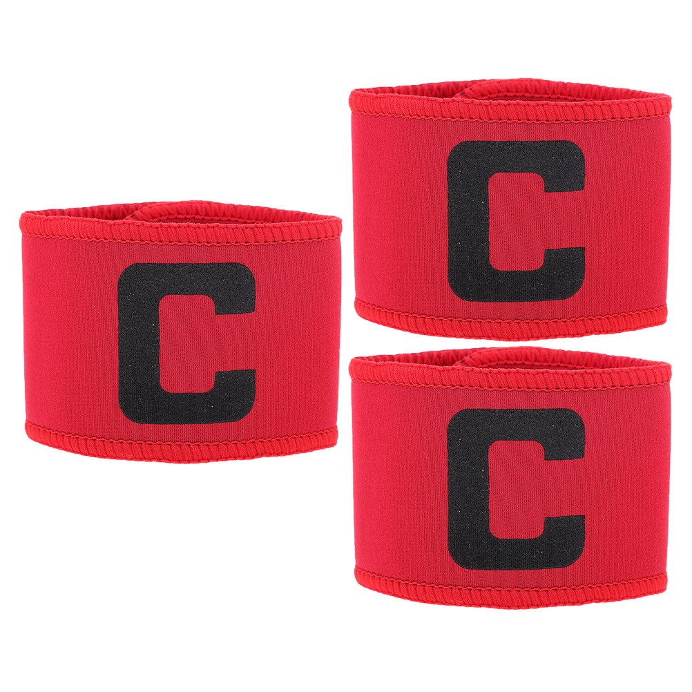 3 Pcs Captain Armband Professional Soccer Elastic Supply Accessory Football Sports