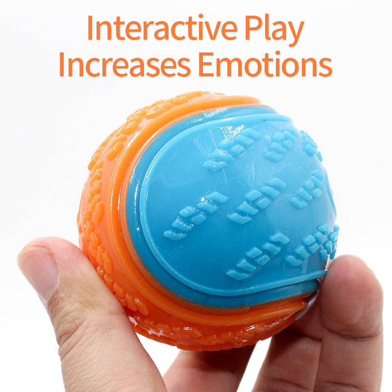Rubber Elastic Ball Puppy Funny Dog Toys Durable FloatableSqueaking Bite Resistant Dog Toys Teeth Cleaning Toy Pet Products