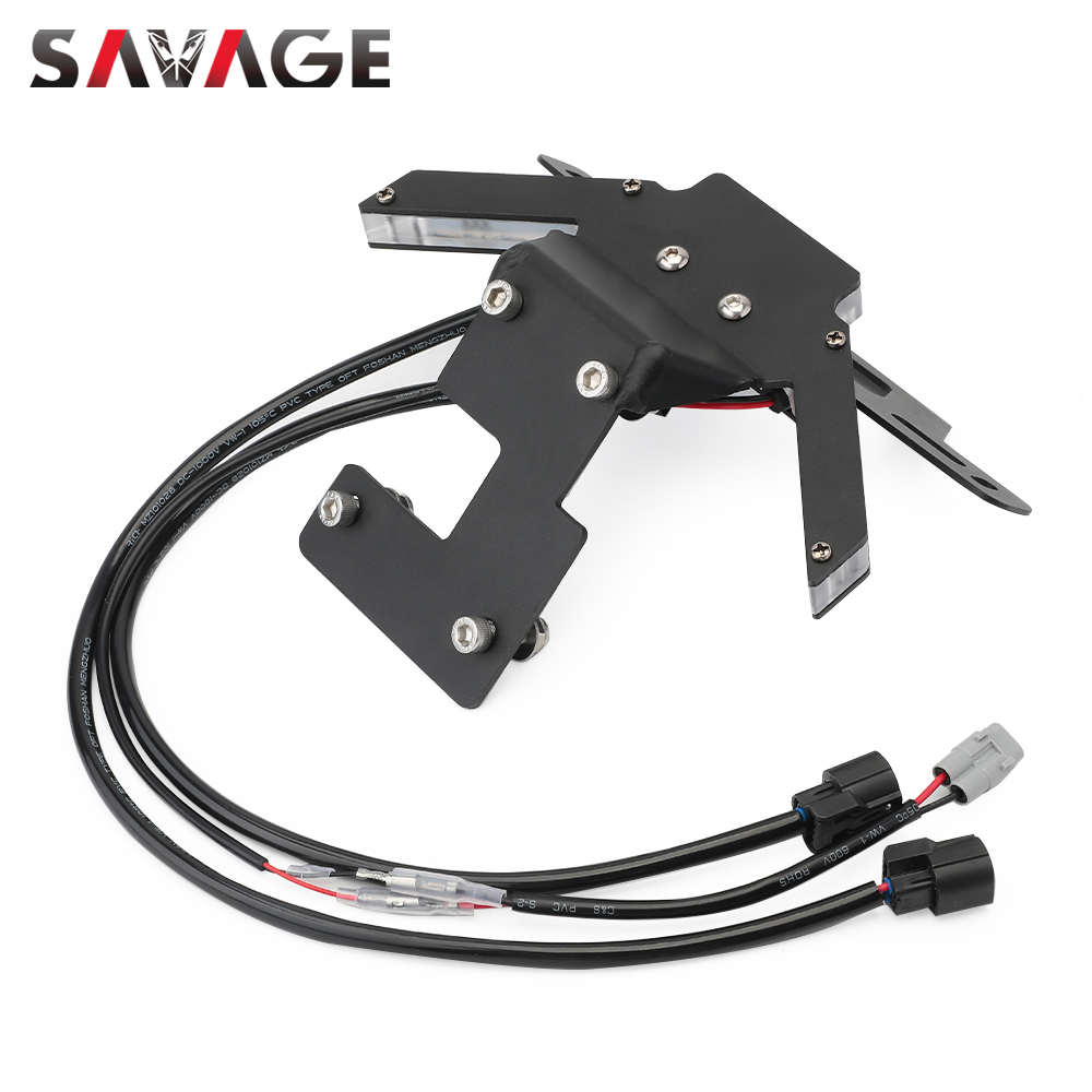 License Plate Holder For KAWASAKI Z900 Z900SE Z 900 SE Motorcycle Accessories Bracket with LED Turn Signal Light Rear Tail Tidy