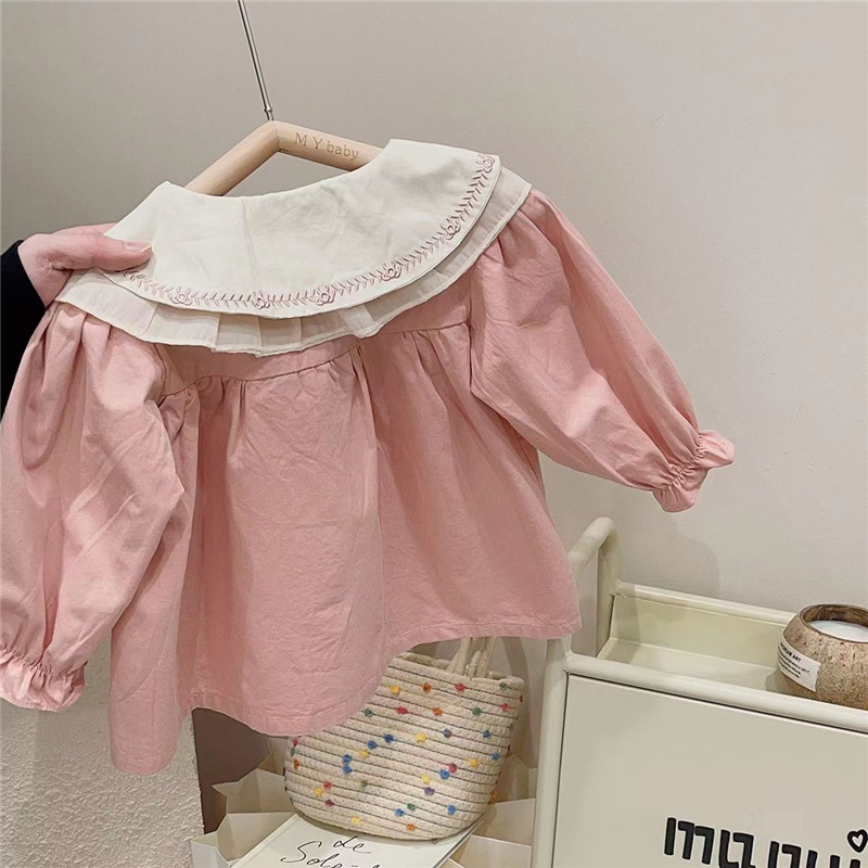 2023 New Baby Girls Trench Outerwear Children's Clothing Girls Thin Trench Coat Spring Autumn Toddler Cute Long Windbreaker 1-5Y