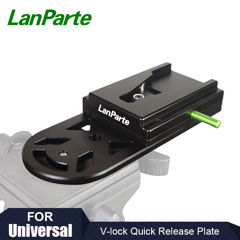 Lanparte MVLP-01 Rotatable V Mount Lock Quick Release Plate for ENG Camera for Monopod and Tripod
