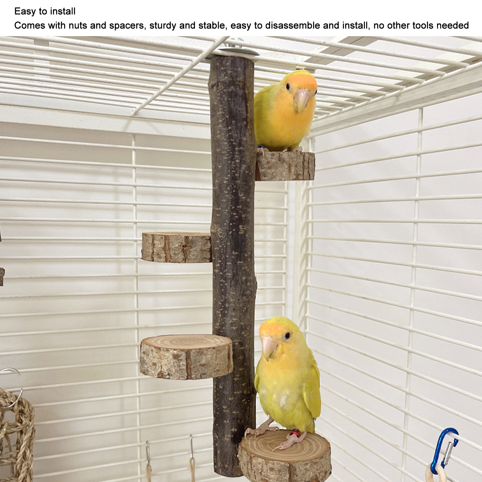 Parrot Hanging Platform Stand Toy Log Safety Durable Bird Platform Stand Toy For Entertainment