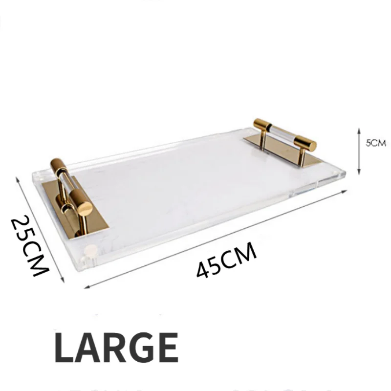 Nordic Transparent Acrylic Tray Cosmetic Jewelry Storage Box Home Decor Perfume Aromatherapy Ornaments Rectangle Storage Tray