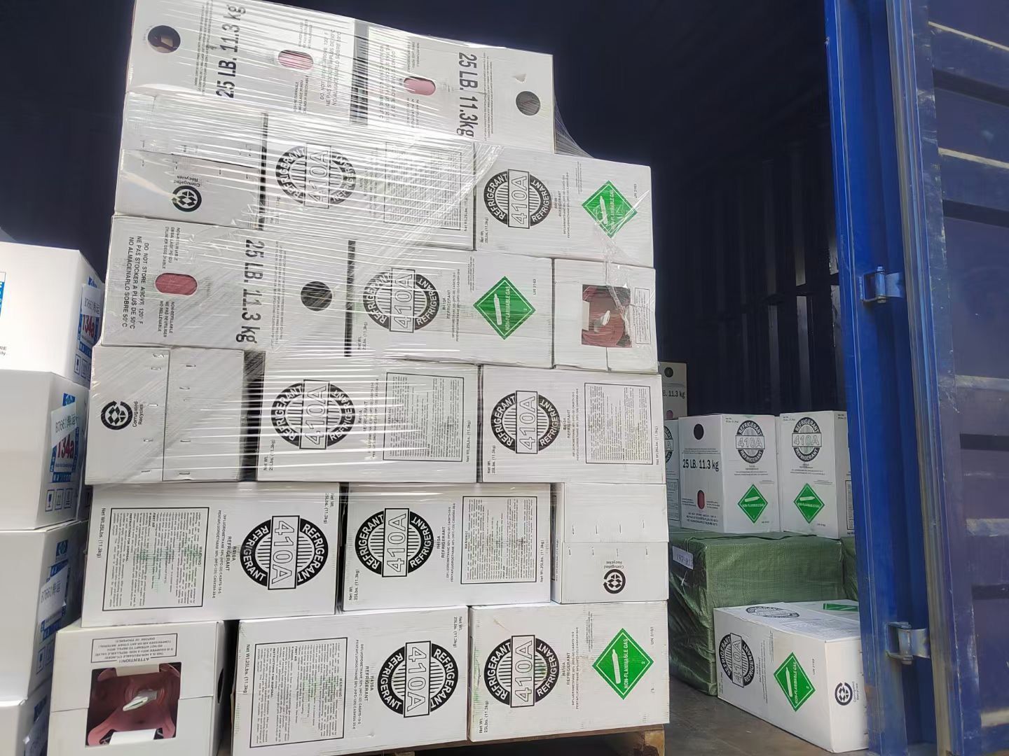 Freon Steel Cylinder Packaging R22 R410 R134 30lbs Tank Cylinder Refrigerant for Air Conditioners