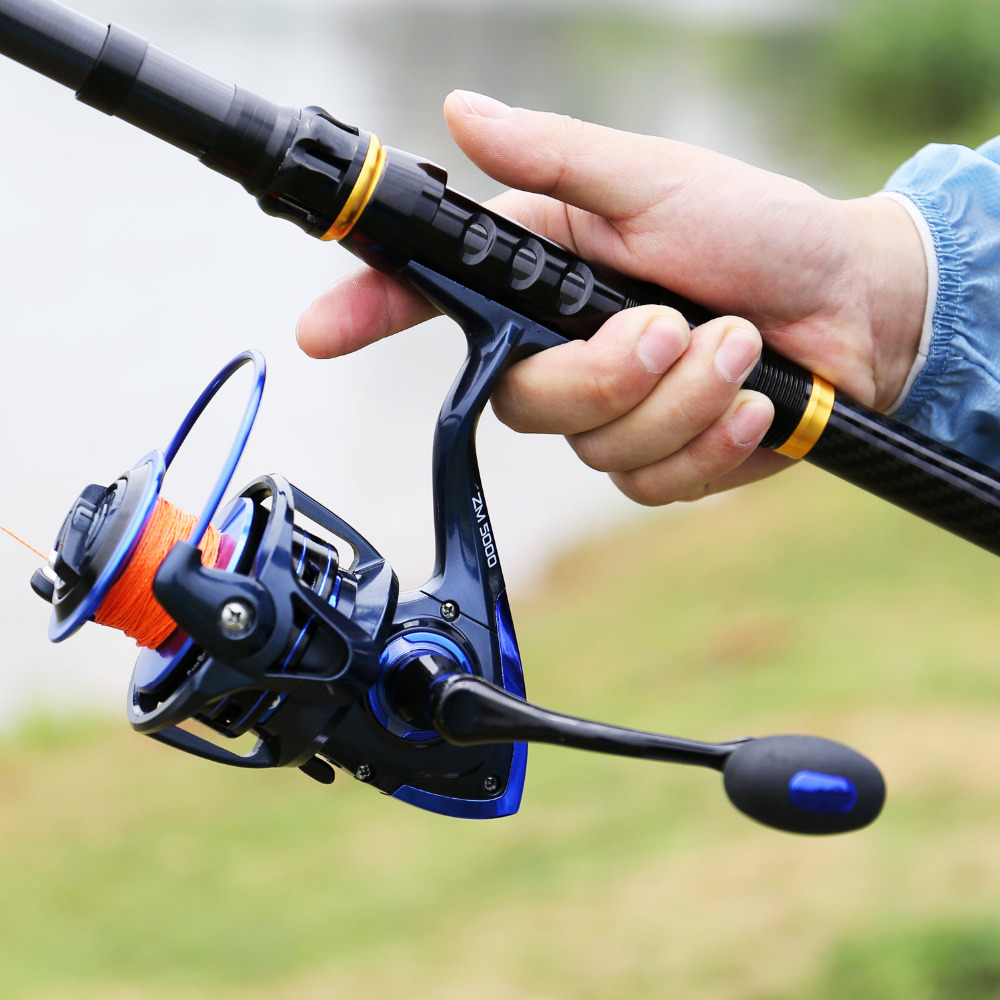 Sougayilang Carp Fishing Reel 13+1 BB Spinning Reel with Free Spool Aluminum Body 5.0:1 Gear Ratio Fishing Reel for Carp Fishing