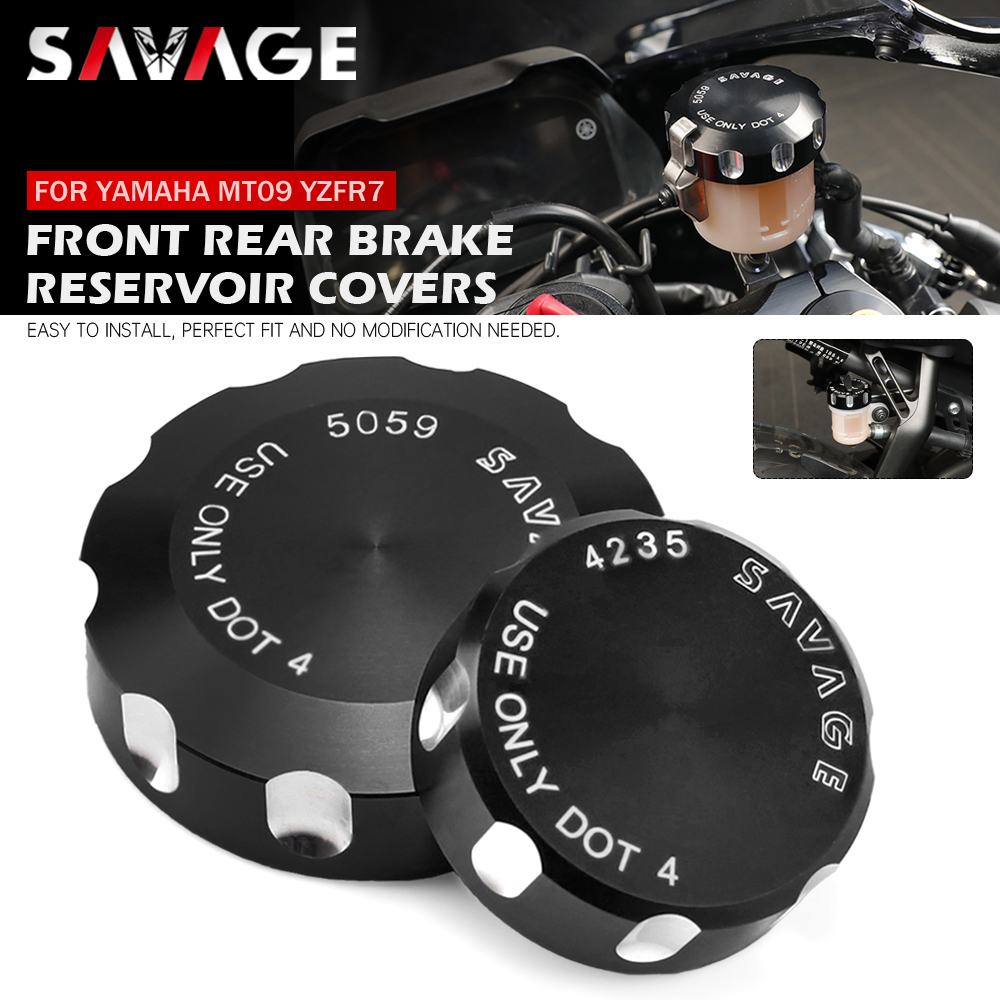 Front Rear Brake Fluid Reservoir Caps For YAMAHA MT09 MT-09/SP Tracer 900/9/GT YZF R7 R9 Motorcycle Brake Master Cylinder Cover