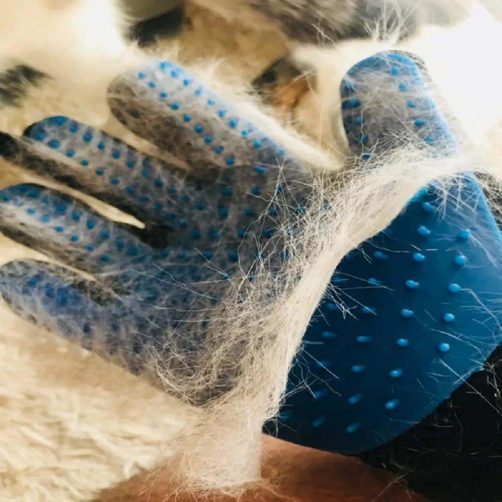 Cat Grooming Gloves Cat Hair Removal Brush Animal Gloves Dog Comb Cat Bath Cleaning Massage Hair Pet Grooming Glove