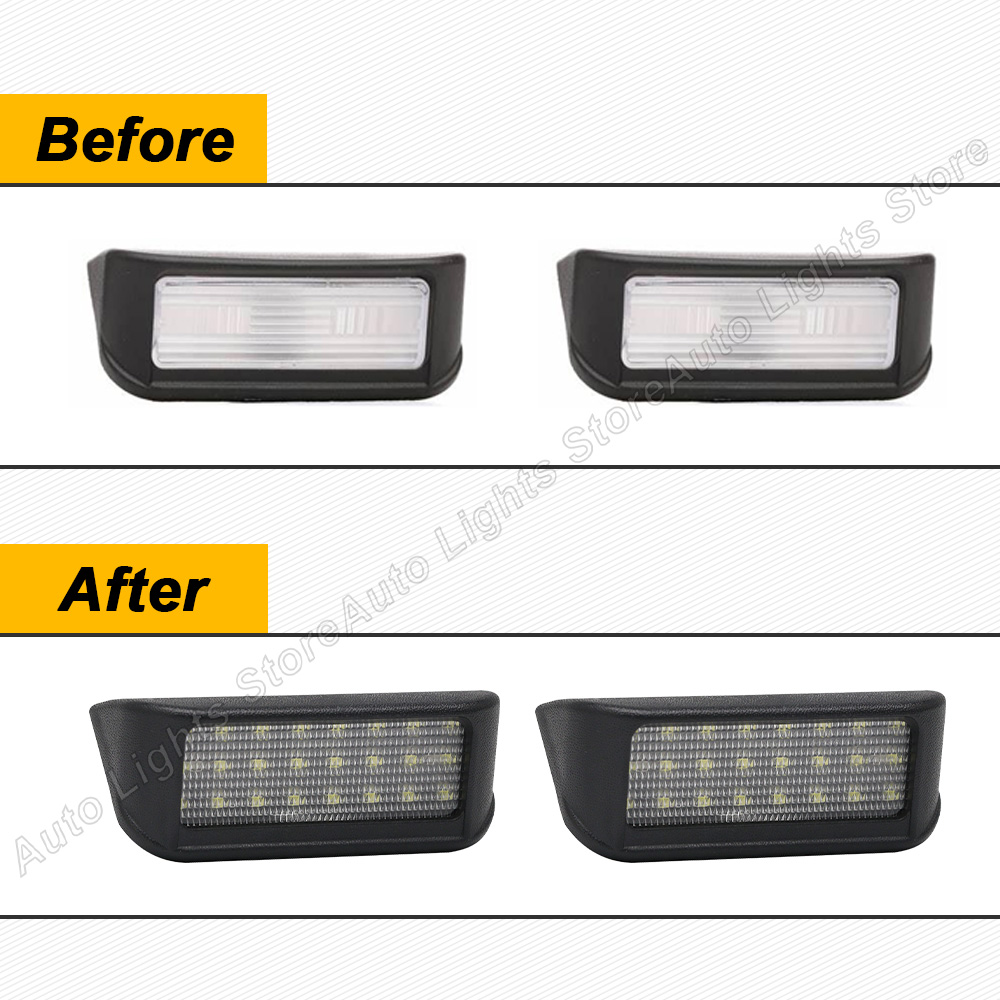 LED Number License Plate 2PC For Citroen Berlingo Jumpy II III Van MPV For Peugeot Expert For Fiat Scudo 2007 For Toyota Proace