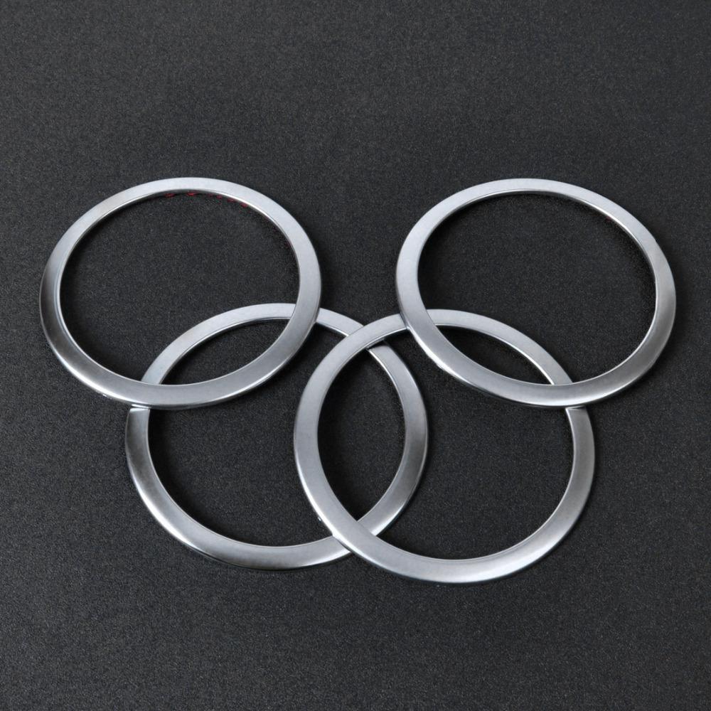 CITALL 4Pcs car-styling Chrome Silver Interior Door Stereo Speaker Sound Trim Cover Ring For BMW 3 Series F30 F34 320 335 2012