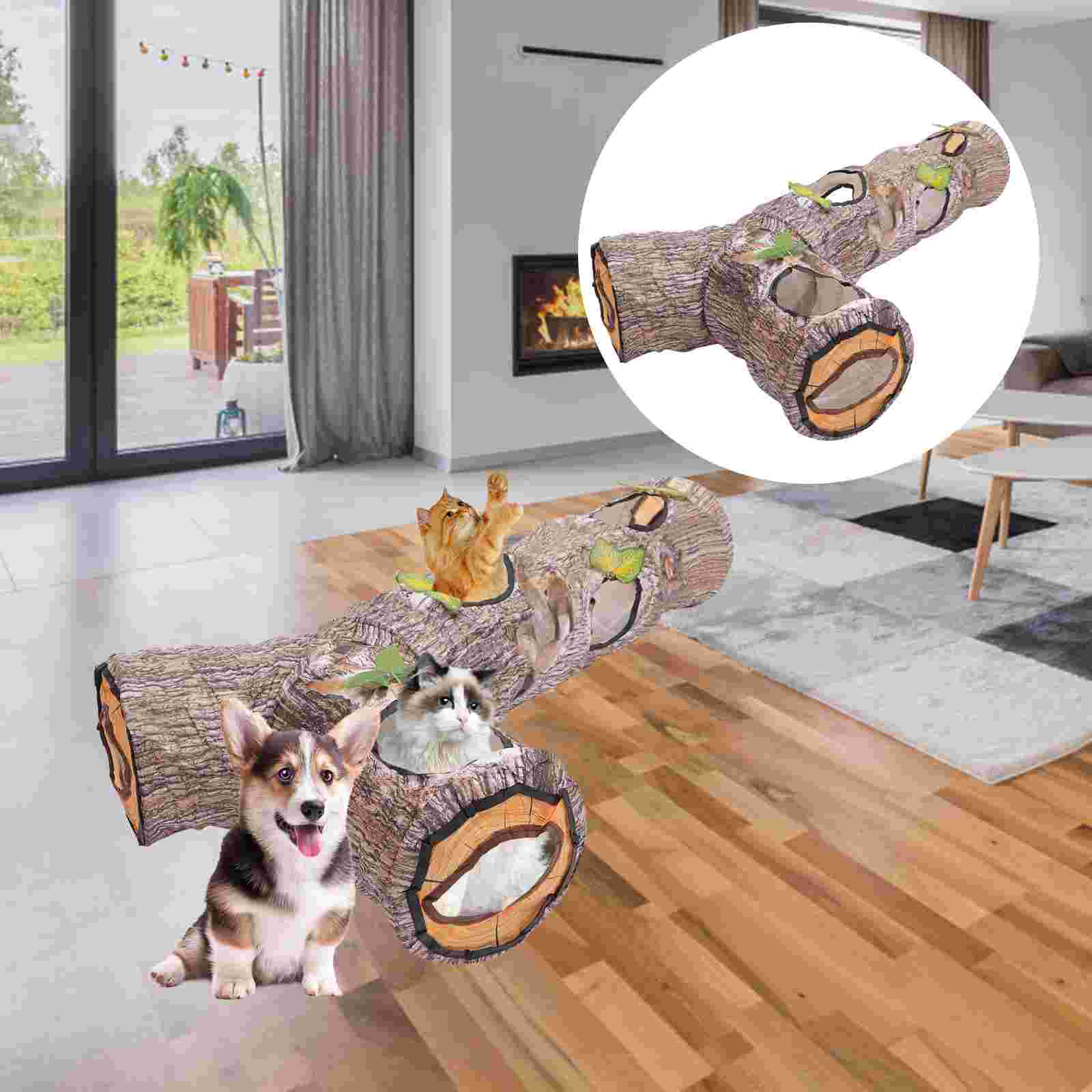 Cat Tunnel Toys Tunnels Tube Toy Hamster Pet Cats Indoor Rabbit Plush Play Way Bed House Maze Bunny Nest Kitten Scratching post
