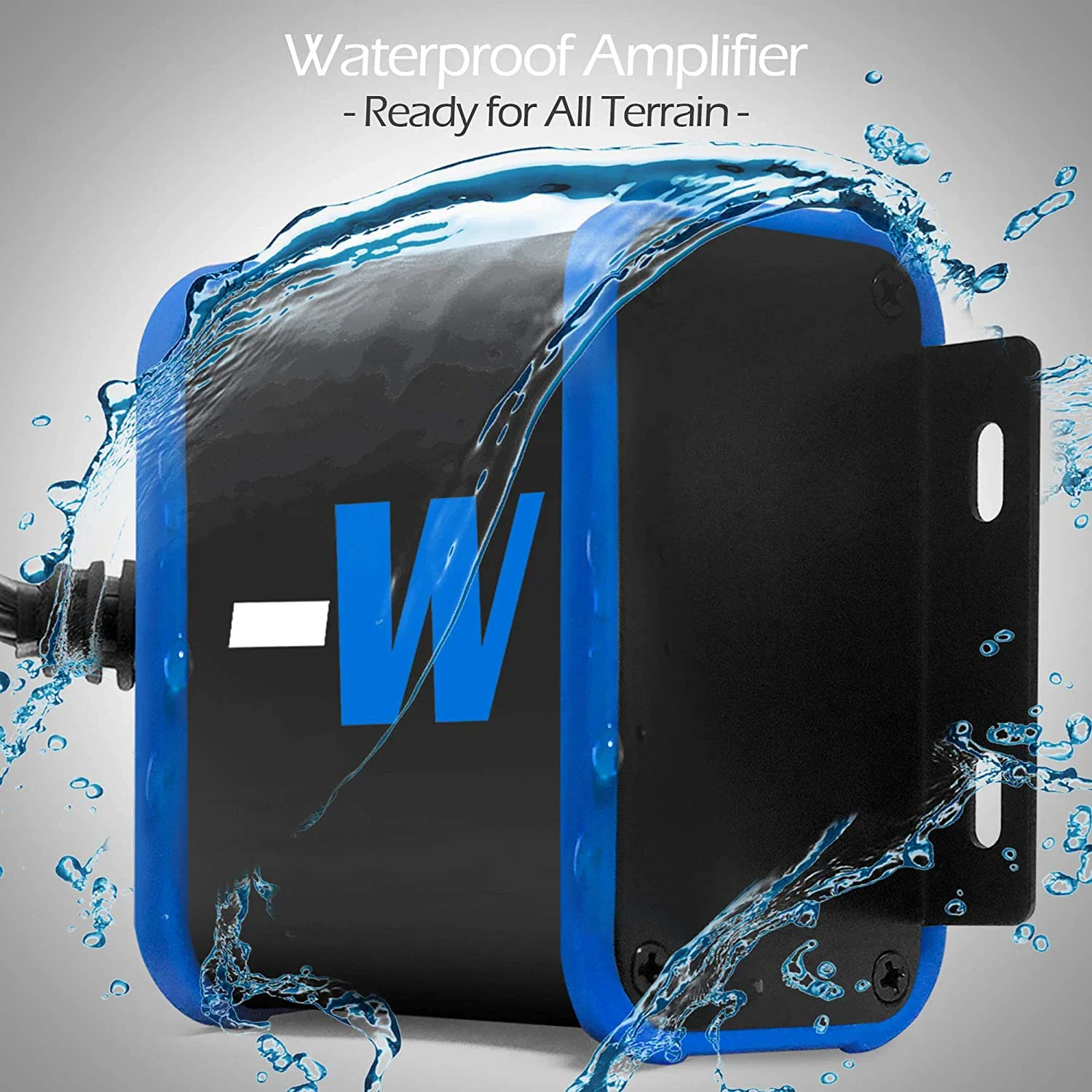 300W 2CH Waterproof Amplifier Motorcycle Audio System Outdoor ATV/UTV Stereo Bluetooth Speakers with FM Radio, USB, AUX MP3 Play