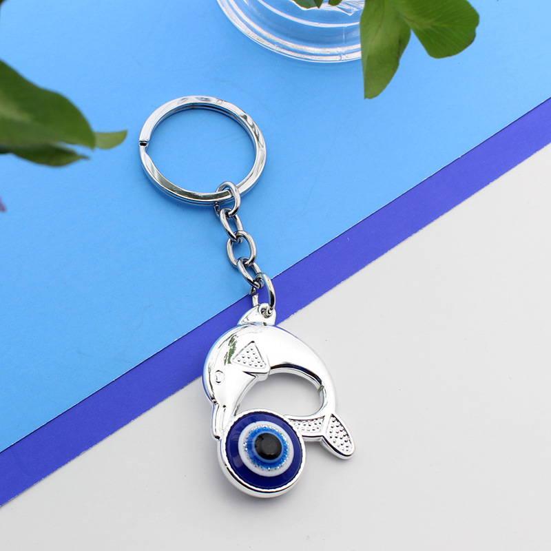 Lucky Eye Keychain Car Keyring Blue Turkish Evil Eye Key Chain for Women Men Jewelry Pendant Bag Accessories Decor Gift