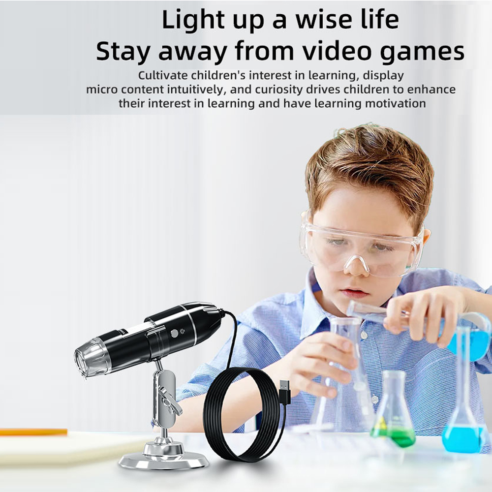 1600X Digital Microscope Camera 3in1 Type-C USB Portable Electronic Microscope For Soldering LED Magnifier For Cell Phone Repair