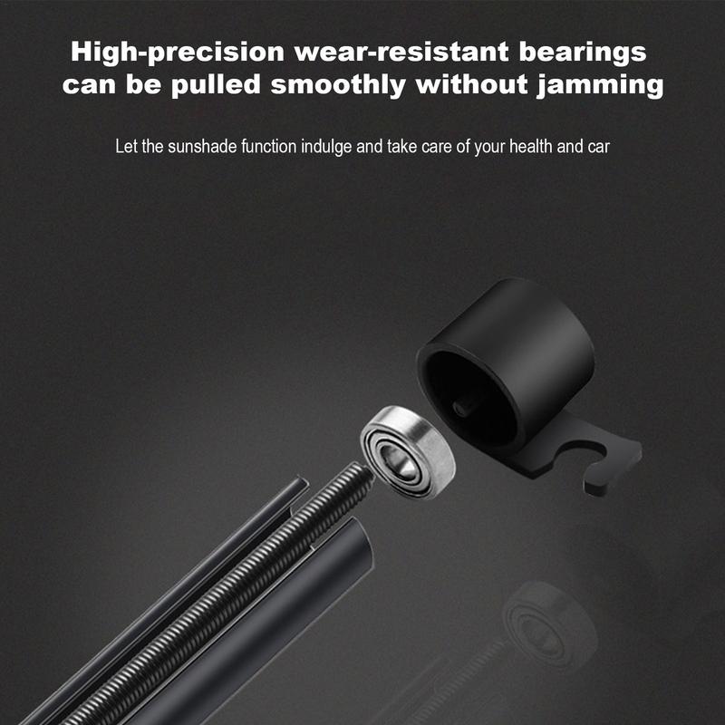 Retractable Sun Shade For Car Retractable Windshield Sun Shade For Car Length Adjustable Interior Sunshade With Hook Double Rod