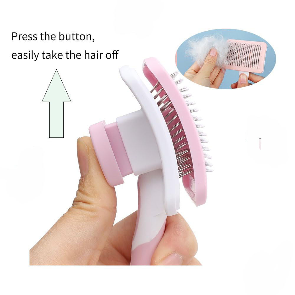 Big Pet Brush Self Cleaning Grooming Cat Dog Hair Brush Grooming Short Haired Cats Comb Short Hair Dogs Poodle Brush Grooming