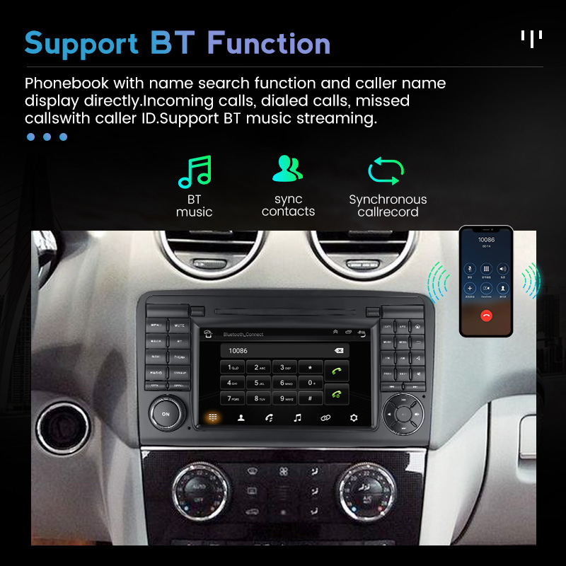 2+32G Carplay 2Din Android 12 For Mercedes ML W164 X164 ML350 ML300 GL500 ML320 ML280 GL350 Car Radio Stereo GPS Navigation