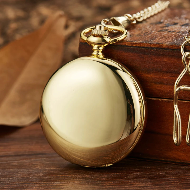 Gold Skull Mechanical Pocket Watch Steampunk Skeleton Hand-wind Flip Clock Fob Watch With Chain For Men Women Collection 240626