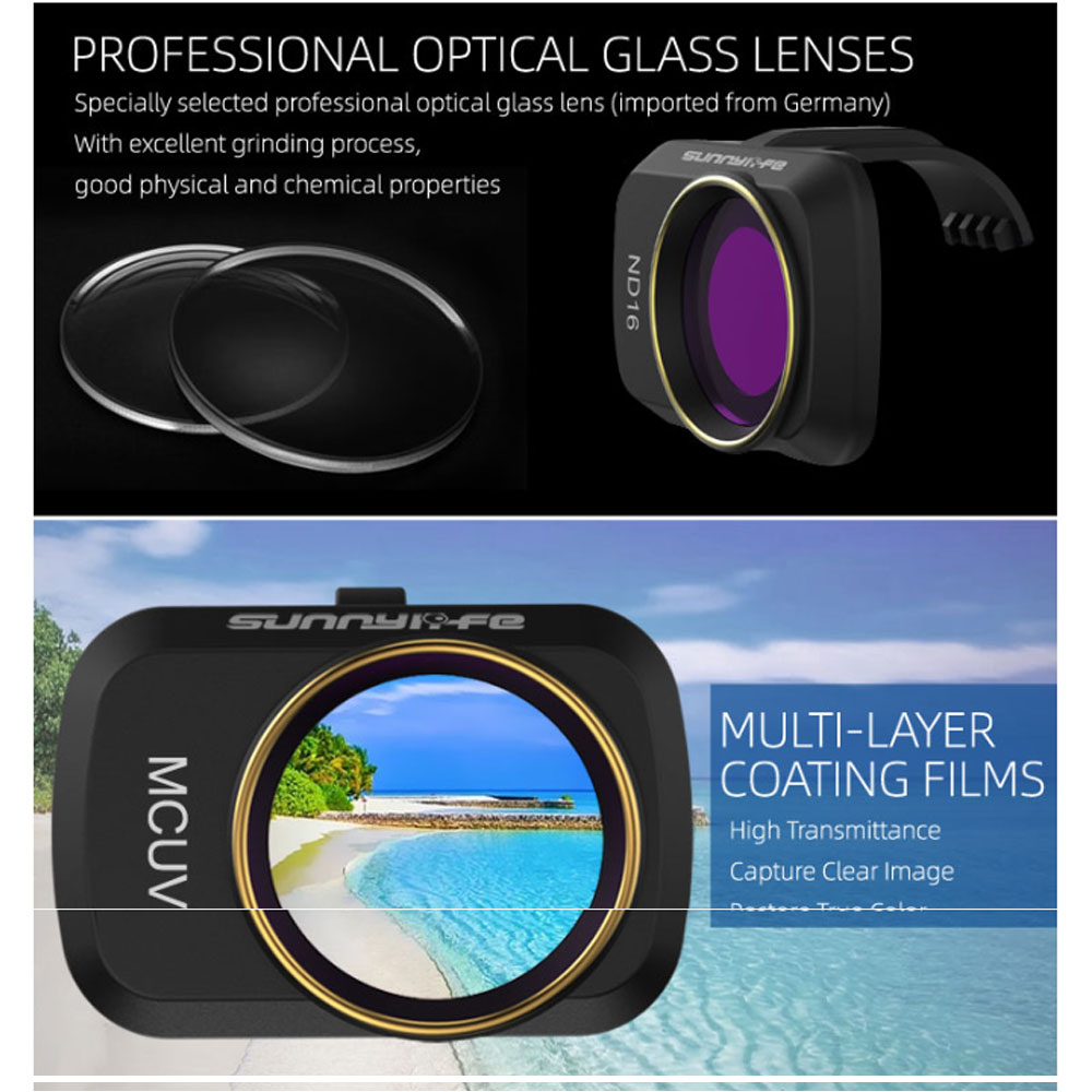 For DJI Mini 2 SE Gimbal Camera Lens Filter UV CPL ND4 8 16 32 NDPL Set Filter Kit for DJI Mini 2/Mini SE Drone Accessories