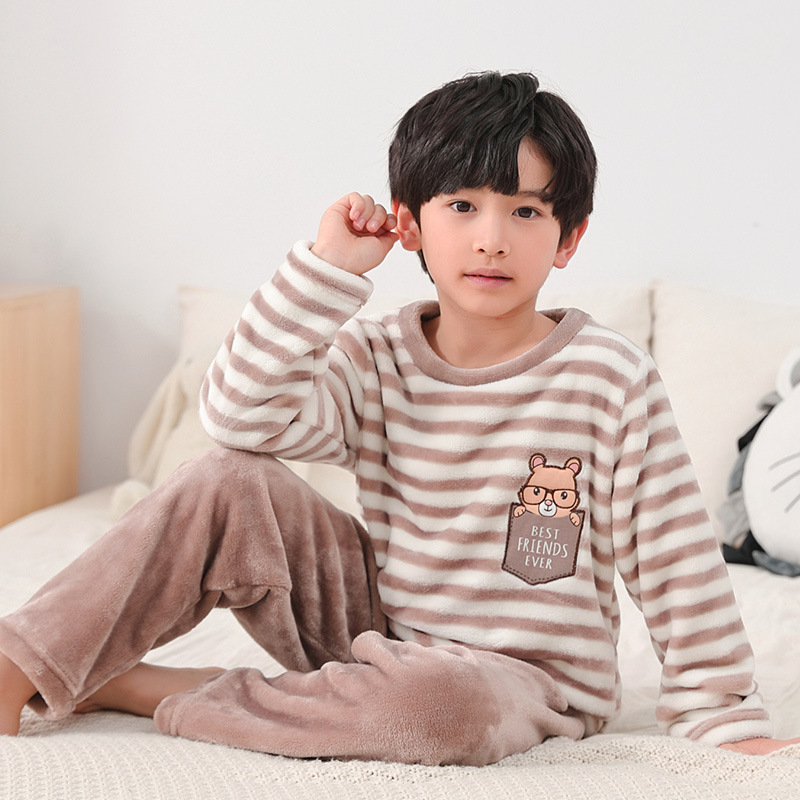 Boys Animals Cats Pajamas for 9 10 12 16 Years Children Sleepwear Teen Girl Fleece Night Suit Baby Homewear Pyjamas Kids Pijamas