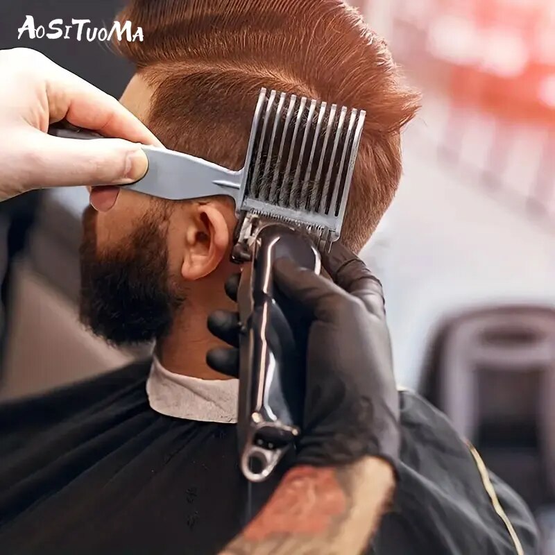 Men's Barber Fade Comb Professional Men's Hair Cutting Tools Hair Cutting Comb Heat Resistant Flat Top Comb Clipper Comb
