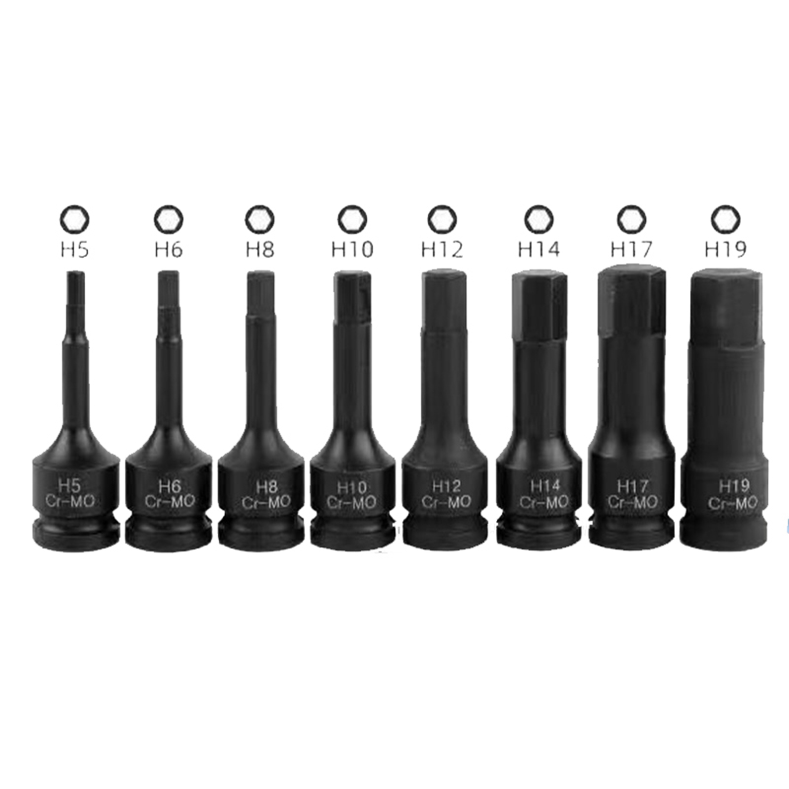 1/2in Drive Allen Wrench Hex Bit Impact Socket Set H5-H19 with Storage Box Auto Repair Tools Automotive Specialy Tools