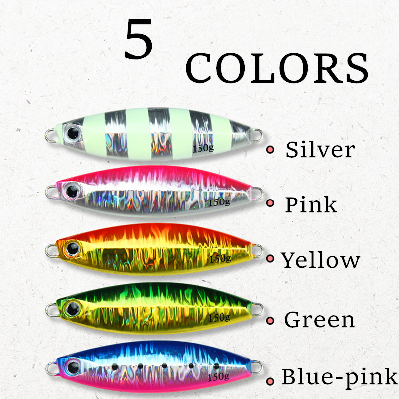 CASTFUN 150g 180g Slow Blatt S Jigging Lure Artificial Bait Lure Fishing Lures Metal jig Slow jig Glow In The Dark