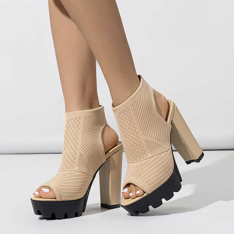 New Spring Winter Women Pumps Quality Buckle European Ladies Shoes PU High Heels Woman Boots Fast Delivery Platform