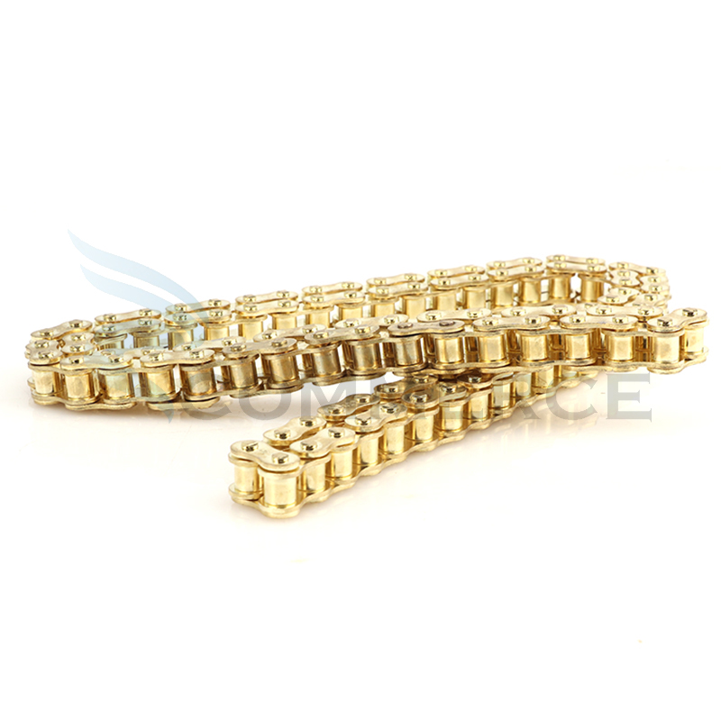 Motorcycle 428 Gold chains with Spare Master Link for 110cc 125cc 140cc 150cc Motocross Dirt Pit Bike ATV Quad CRF 50 70 SSR