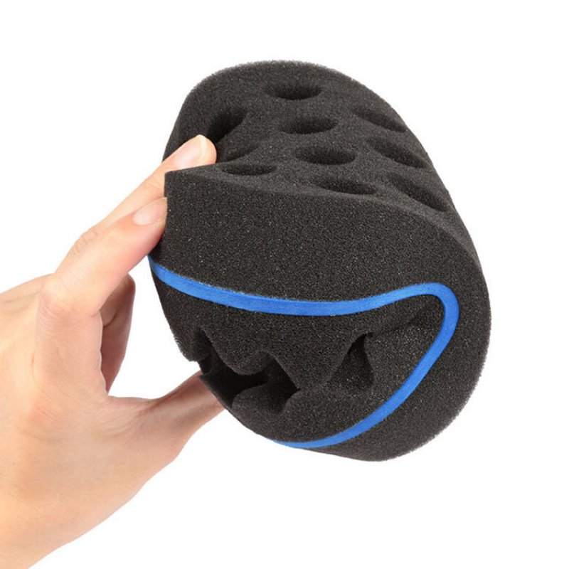 Double Sided Curling Sponge Brush African Magic Curly Hair Comb Styling Pyramid Type Porous Side Braid Hair Twist Tool