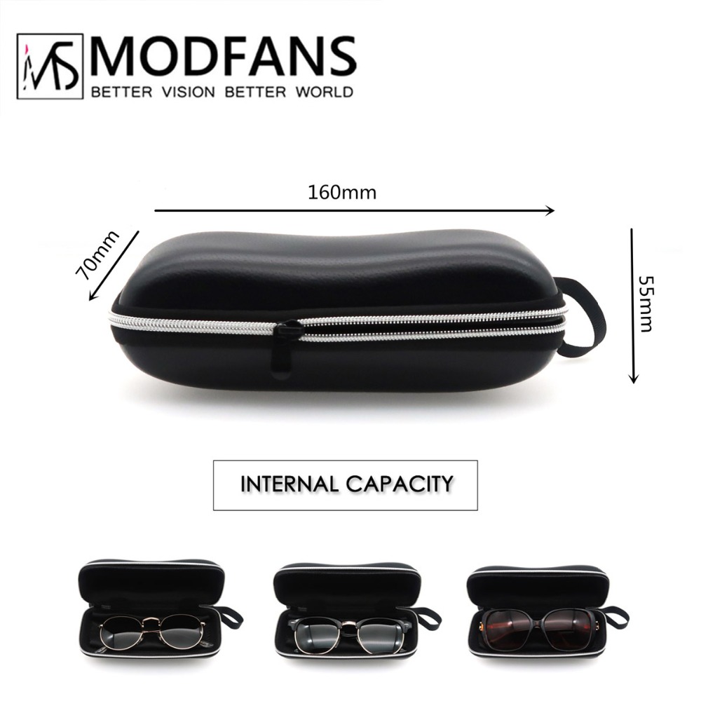 Glasses Case For Sunglasses Eyeglass Case High Quality Black Leather Cover Eyewear Box With Soft Cleaning Lens Cloth