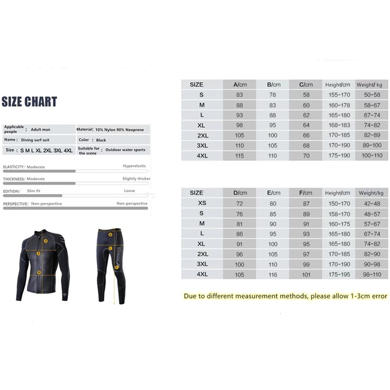 2.5mm Freedive Wetsuit Neoprene Split Cool Diving Suit Men Long Sleeve Thermal Surfing Swimsuit Scuba Surfing Fishing Suit Male