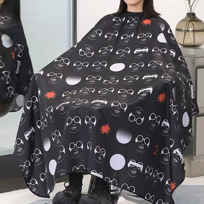 Professional Barber Cape Non-stick Anti-static Hair Cape Cloth Adjustable Elastic Neck Hair Styling