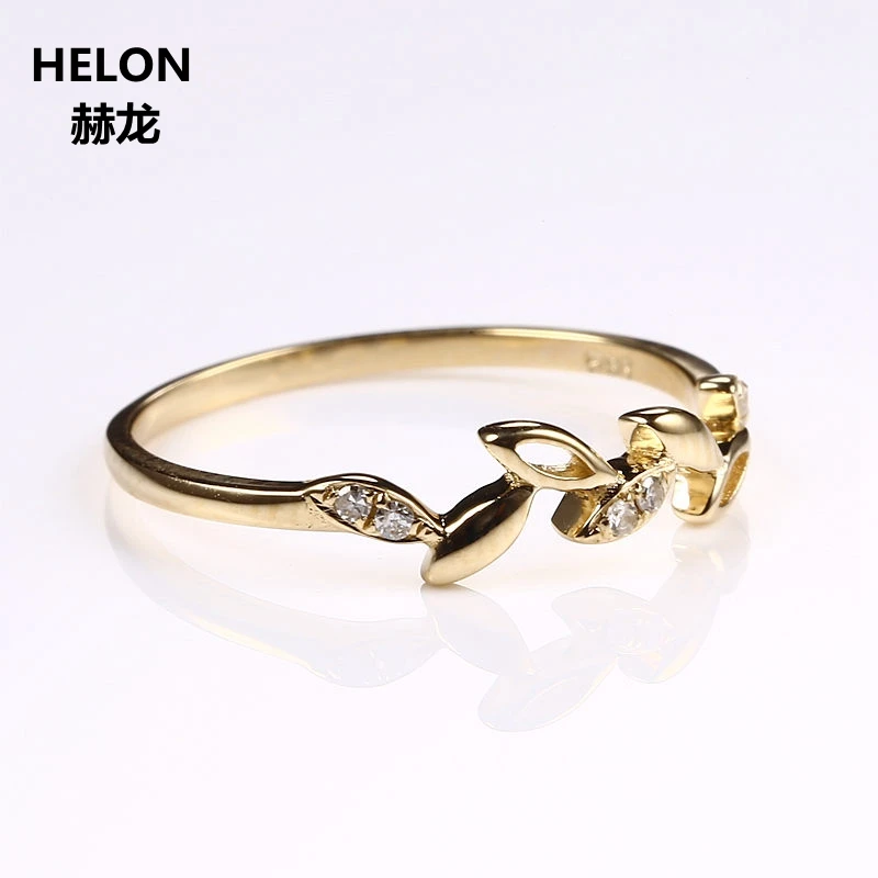 Solid 10k Yellow Gold SI/H Natural Diamonds Women Engagement Ring Wedding Band Fine Jewelry