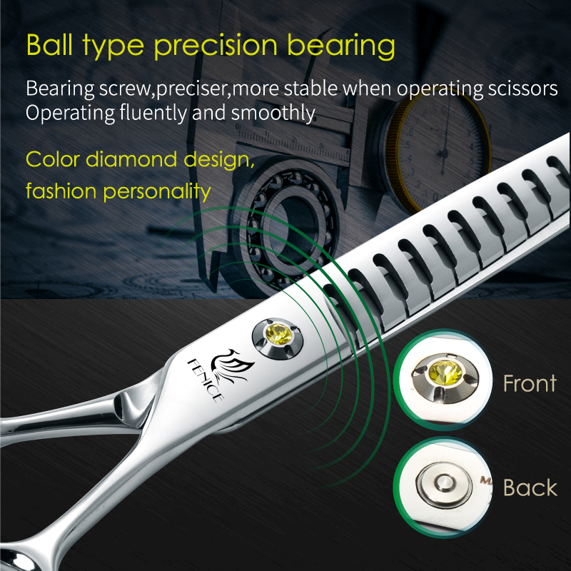 Fenice Professional Pet Scissors Straight&Thinning&Curved Grooming Shears Tool Dog Scissors Grooming