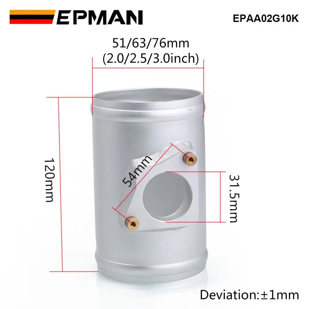 EPMAN 2"/2.5"/3" Aluminum Air Flow Sensor Adapter For Toyota For Mazda For Subaru Air Intaker MAF Adapter Flange Base EPAA02G10K