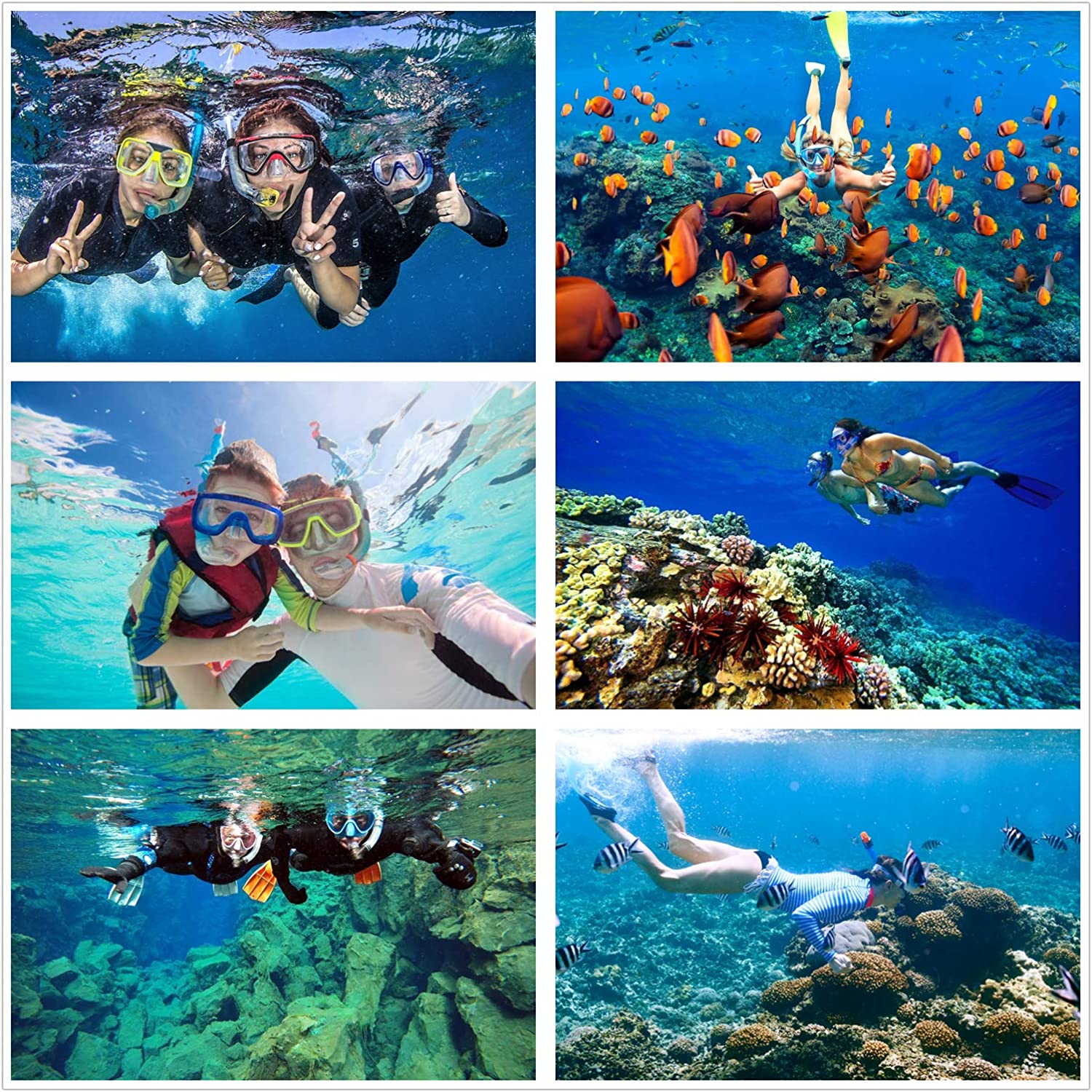 Snorkeling Mask Set Diving Gear Dry Snorkel Set Mask Adults Anti Fog Scuba Diving Swimming Training Equipment for Men Women