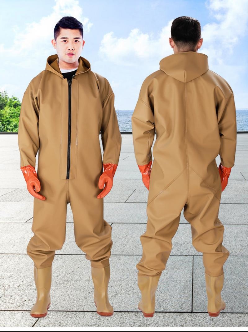 Men Fishing Chest Waders Breathable Stocking Foot Wader Lightweight Convertible Hunting Wading Pants Kit for Fly Fishing Winter