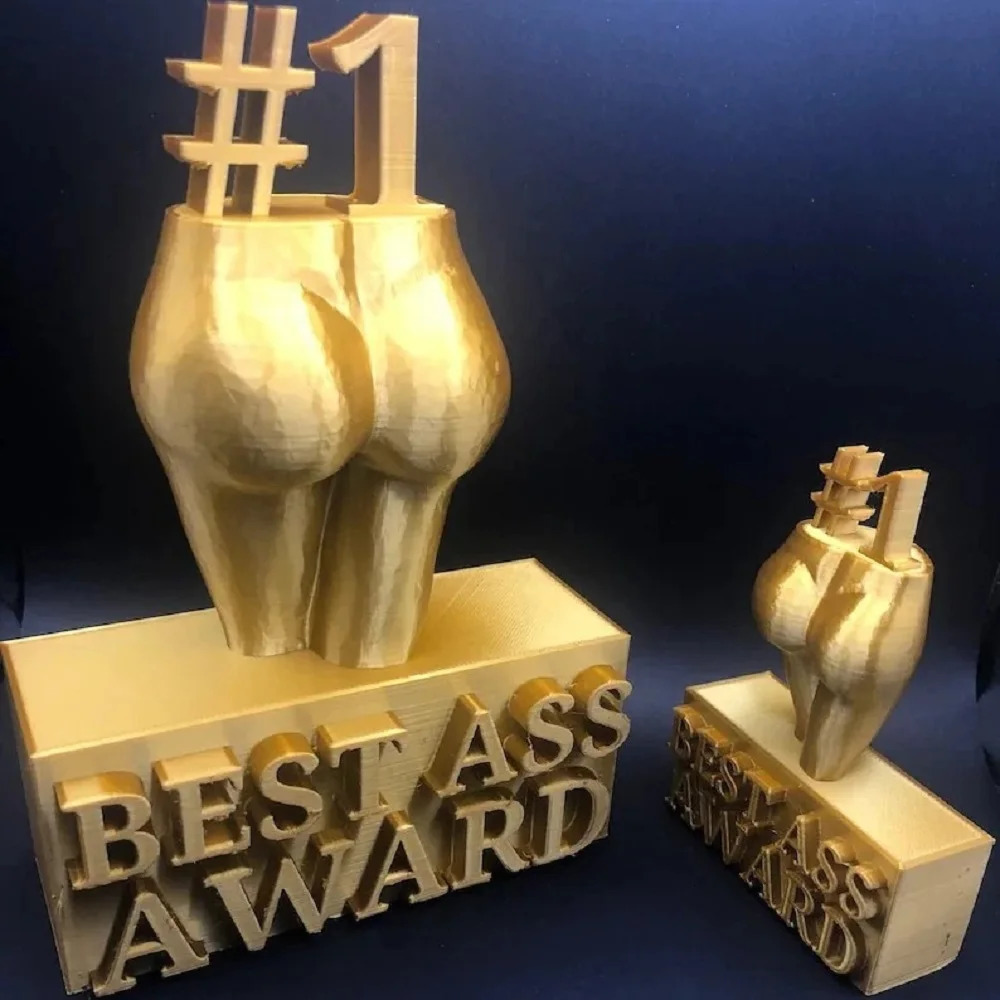 Golden Win Cup Statuette Award Statue Ass Boobs Gold Ornament Trophy Funny Creativity Resin Home Decorations Gifts 240624