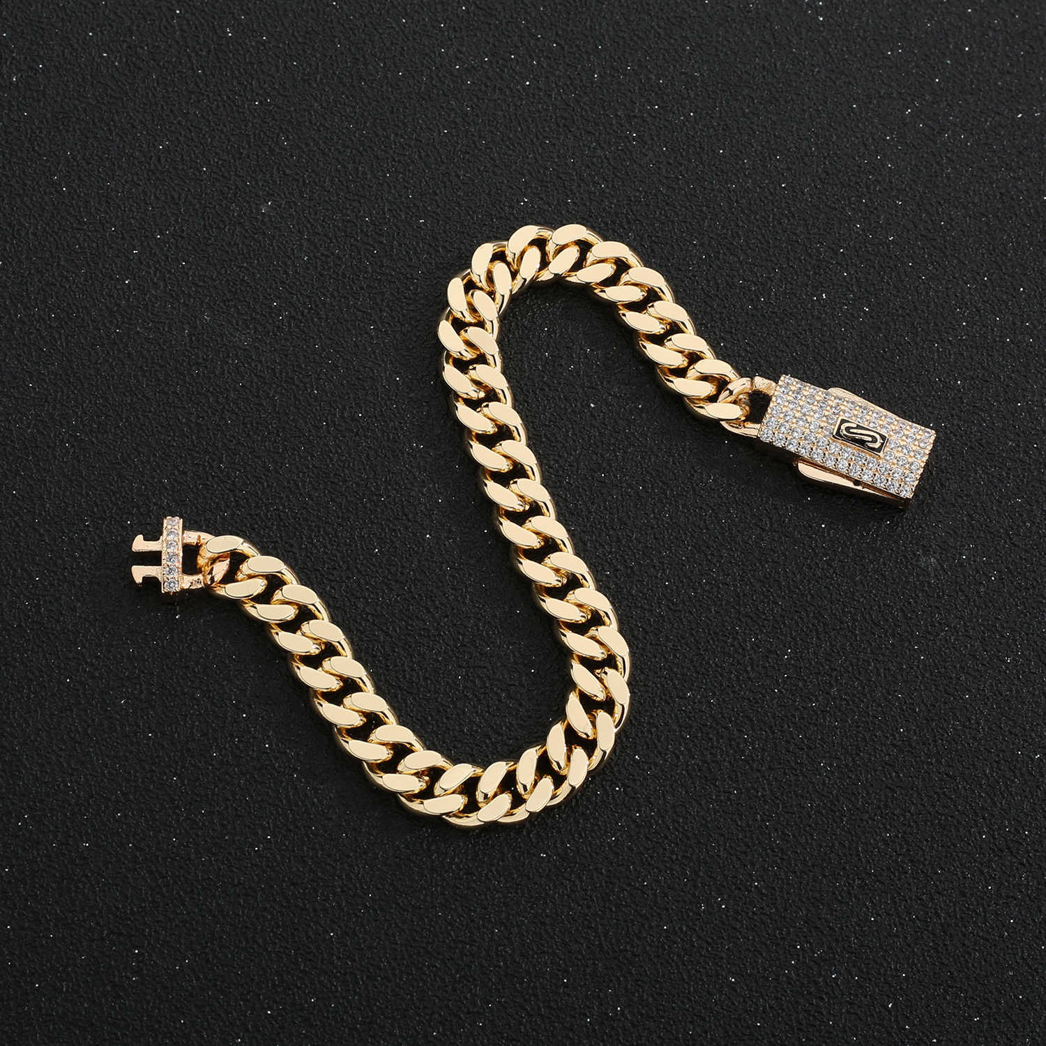 Wholesale 6MM 8MM 10MM12MM Monaco Necklace Factory Direct Sales Hip Hop Style Vvs Dia Cuban Chain Bracelet