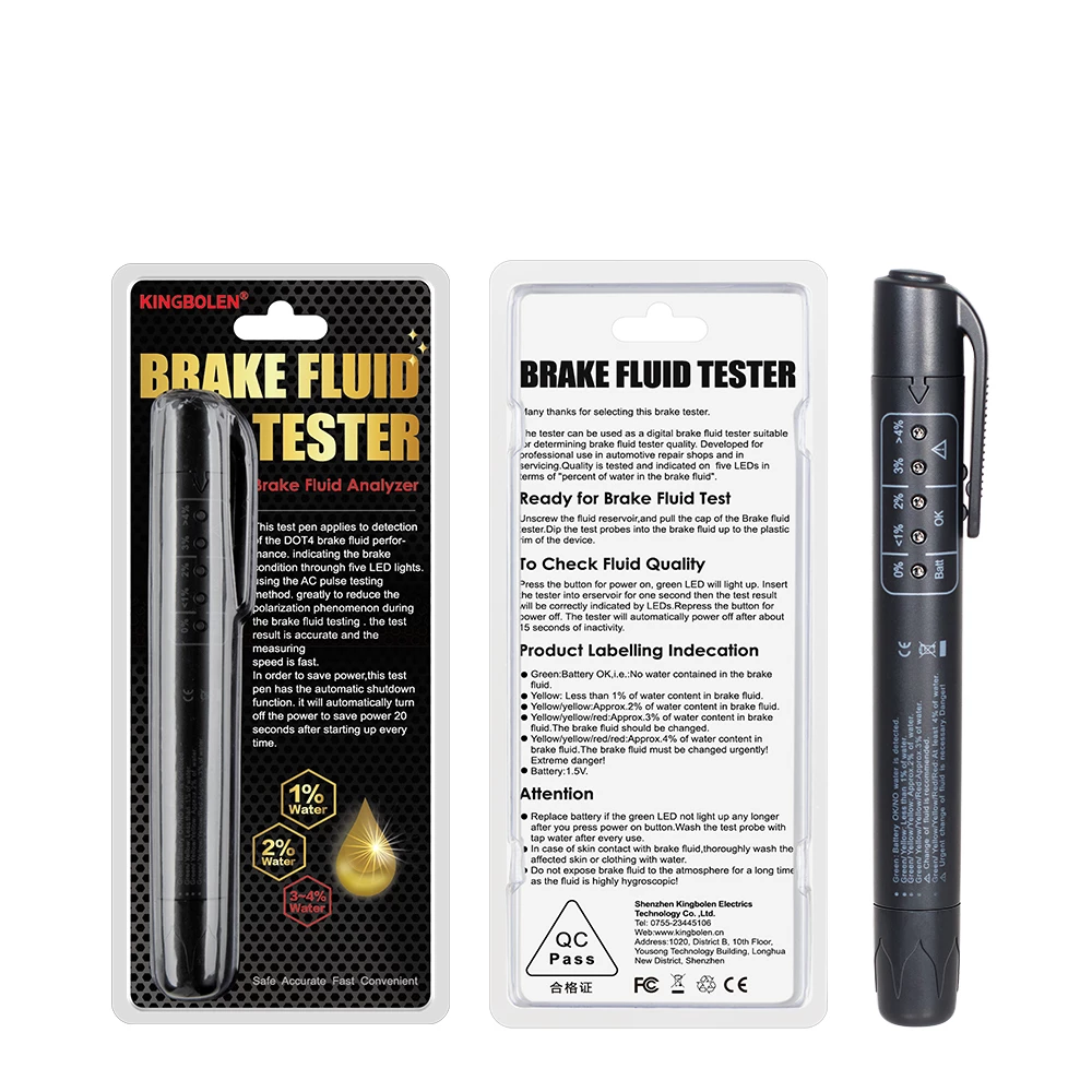 Auto Liquid Testing Brake Fluid Tester Pen for DOT3/DOT4 Accurate Brake Oil Test Quality Check Automotivo Car Accessories