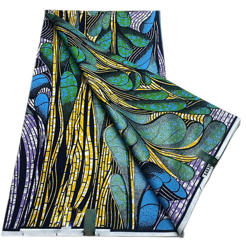 est Grand Super 100%Cotton African Golden Wax Fabric 6 Yard High Quality Wax Print Ankara Fabric For Sewing Women Party Dress 240618