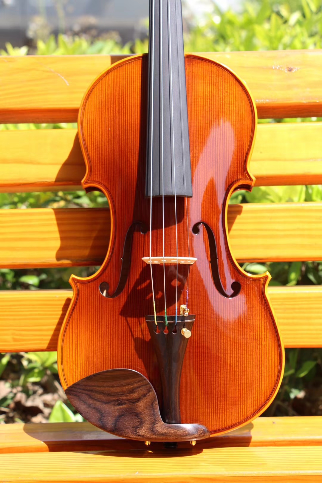 Natural dense flame 100% handmade violin Maple back panel, side panel, spruce panel red violino professional musical instrument