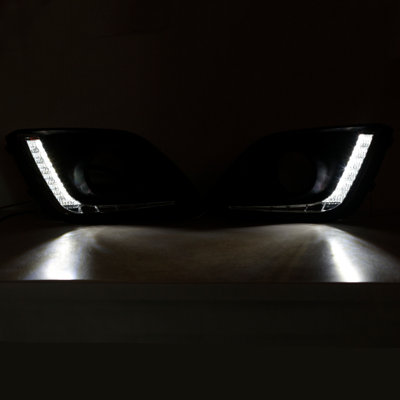 For Suzuki Swift 2014 2015 2016 Car LED White Front Bumper DRL Daytime Driving Running Lamp Fog Light Foglight Foglamp